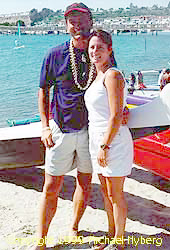 Becky and Michael Nyberg in Newport. Copyright 1999 Michael Nyberg